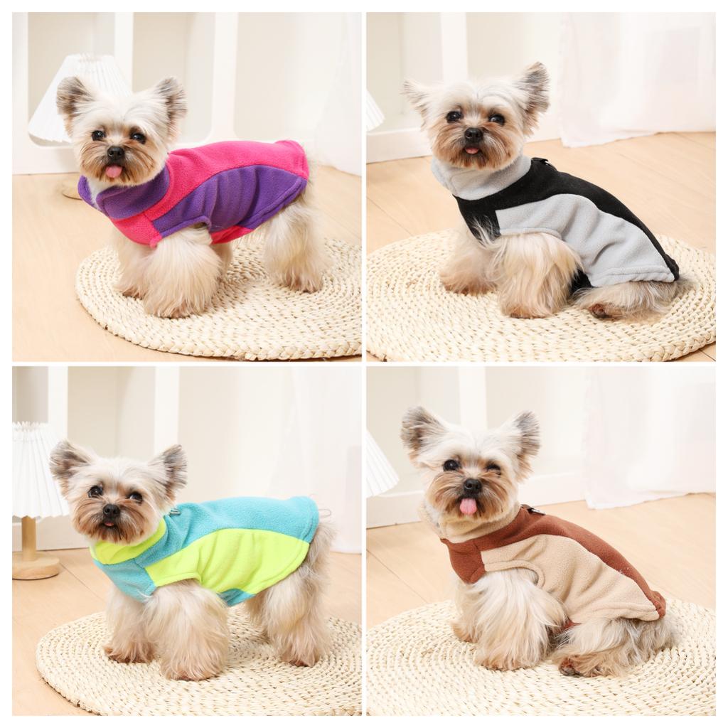 Fleece Dog Jacket Warm Winter Clothes For Small Medium Dogs Cat Vest Coat Soft Lightweight Puppy Sweater French Bulldog Pullover