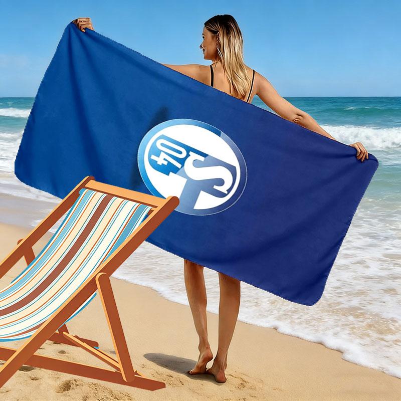 Asciugamano da Spiaggia Stampato FC Schalke 04, Asciugamano Grande Morbido ad Asciugatura Rapida per Spiaggia Campeggio Nuoto