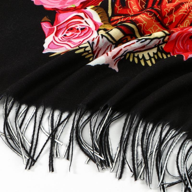 Hot-selling new Virgin Mary imitation cashmere versatile long scarf women's fashion elegant warm air-conditioned room shawl scarf