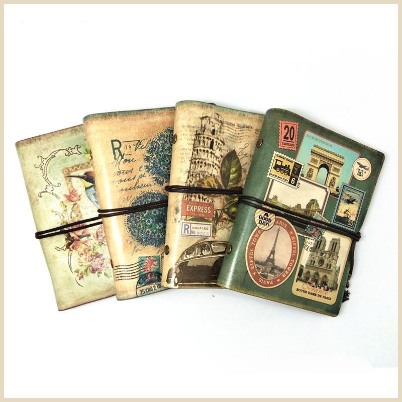 Vintage Stationery PU Leather Notebook Creative Kraft Paper Planner Sketchbook Agenda Diary Notebook