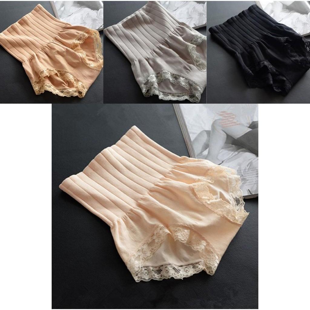 Women's High Waist Abdomen Lace Slimming Shaping Underwear Shorts For Comfort