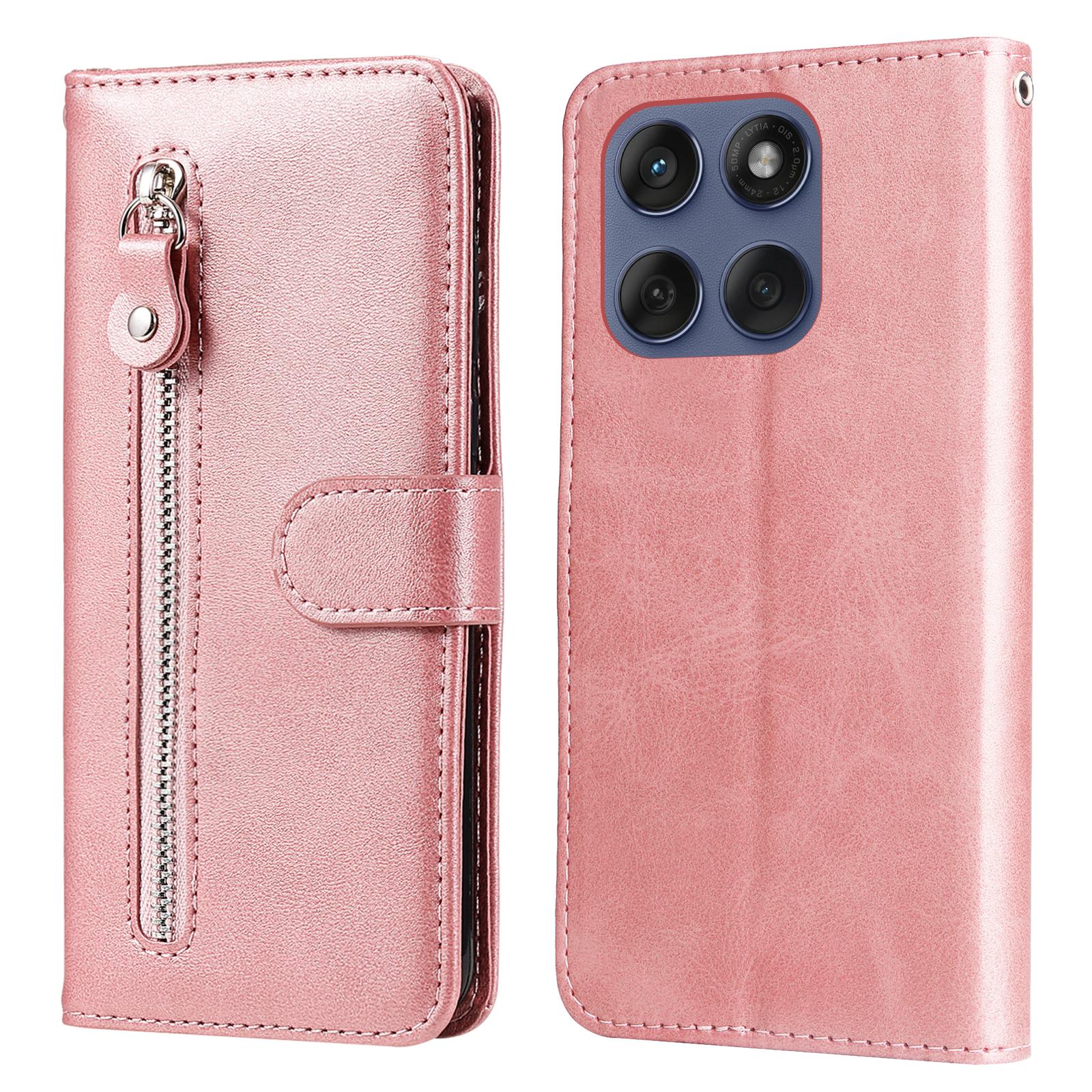 

For Motorola Edge 60 5G/60 Fusion 5G/60 Pro 5G/Edge (2025) 5G PU Leather Cases with Zipper Pocket Wallet Phone Cover Stand E