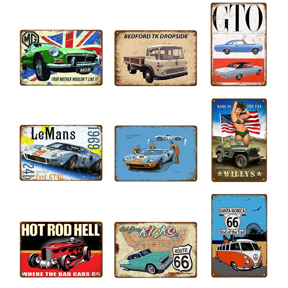 Buy Vintage Metal Tin Sign Plaque Wall Automobile Posters Iron Painting