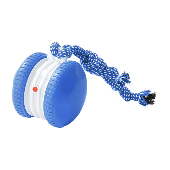Turlająca się zabawka dla psa 2 ustawienia prędkości Automatycznie turlająca się zabawka dla zwierząt domowych Elektryczna interaktywna zabawka dla psa Piłka ze sznurkiem dla małych średnich psów kotów Zabawa Ulga w nudzie
