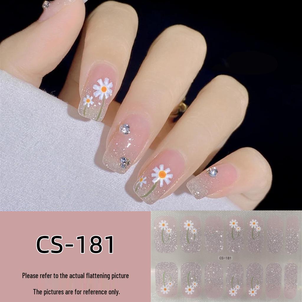 Waterproof Long-Lasting No-Bake 3D Gel Nail Stickers - Removable & Wearable Full-Cover Nail Polish Patches for Women