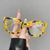 Ladies Flora Printed Reading Glasses Stylish Cat Eye Far Sight Eyeglasses Retro Oversized Anti-blue Presbyopia for Women Men