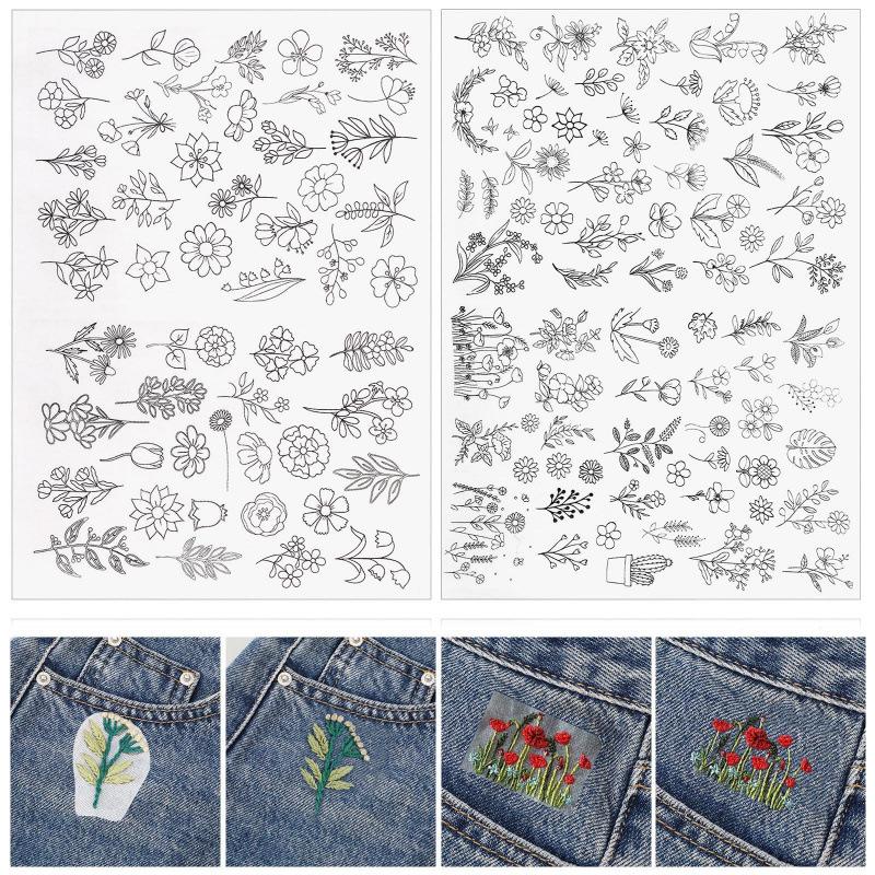 

2025 Water-Soluble Fabric Embroidery Stabilizer: 2 Sheets Adhesive Non-Woven for Sewing DIY 21x29.7 cm