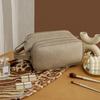 Double Zipper Makeup Pouch Bag Multifunction Travel Wash Bag PU Leather Cosmetic Bag  Female/Girls