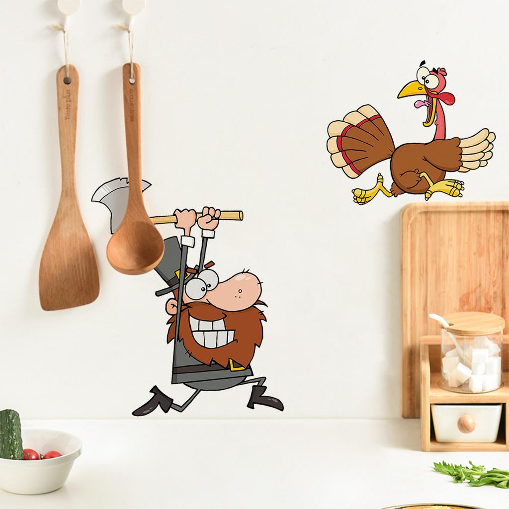 Creative Kitchen Wall Stickers, Diner Dining Room Decor, Removable Self-Adhesive Wall Decals