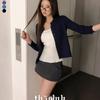 The Pink Slim Fit Ribbed Button Cardigan + Camisole Two Piece Set