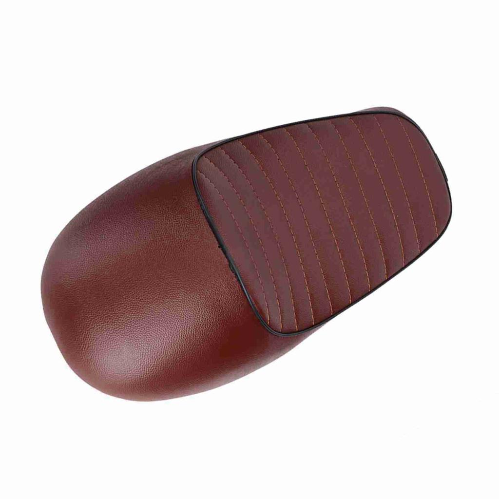 Motorcycle PU Leather Vintage Cafe Racer Refit Seat Flat Saddle Cushion for CG125 GN CG CB400SS
