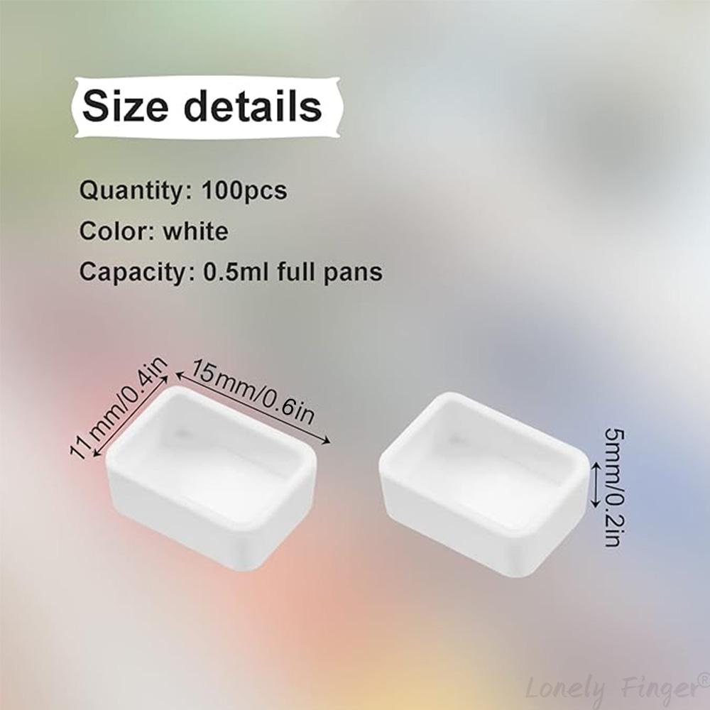 50/100/200 Pieces 0.5 ml Empty Watercolour Paint Pans White Plastic for DIY Watercolour Oils Watercolour Pans Replacement