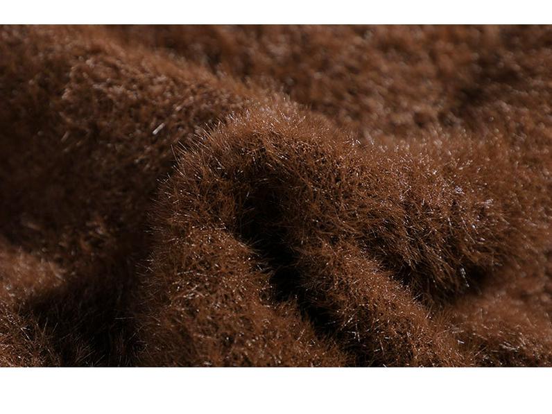Unisex Retro Mohair Sweater - Autumn/Winter Loose Knit Top in Solid Color Faux Mink Fur