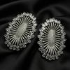 European American Luxury Zircon Earrings: Fashionable S925 Sterling Silver Hollow Ear Studs for Women