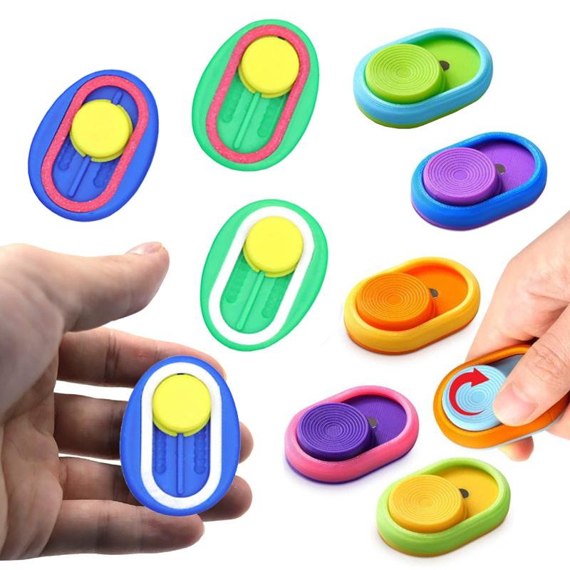 Interesting Toys 3D Printed Magnetic Slider Fidget Toys Haptic Slider Rotation Sensory Game Stress Adult Anxiety Relief Finger Push Creative Toys