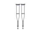 Adjustable Anti-Slip Stainless Steel Underarm Crutches - Medical Grade Double Crutches