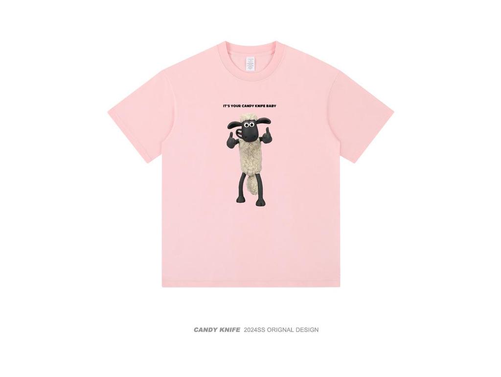 Unisex Pure Cotton Short Sleeve T-shirt - 2024 Summer Trend, Hong Kong Style Print, Versatile Loose Fit Casual Top