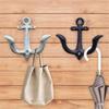 Retro Anchors Shape Iron Wall Hook For Bucolic Homes Decors Heavy Duty Hanging Hooks For Coat Bags Party DIY Decoration