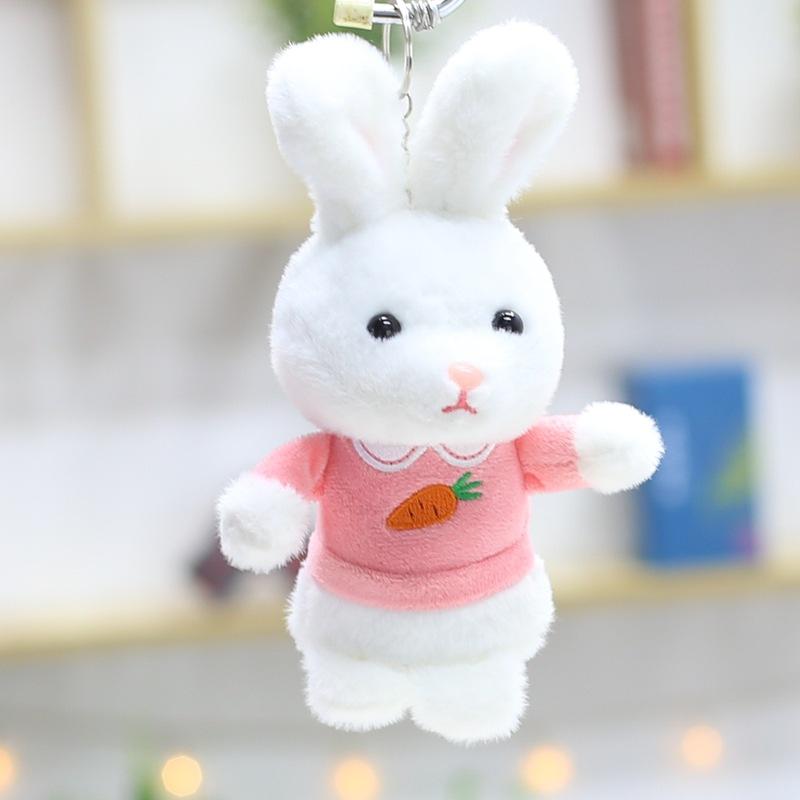 4-inch Plush Toy Doll Creative Pendant Claw Machine Keychain Doll Cute Little Rabbit Rag Doll