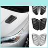 Car Hood Vent Cover Decoration Sticker Abs Material Black/silver/carbon Fiber Universal Fit