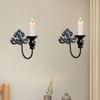 2 Pieces Candle Sconces Rustic for Stick Candles Wall Sconce Candle Holder Iron Candle Cup Wall Decor for Anniversary Bedroom