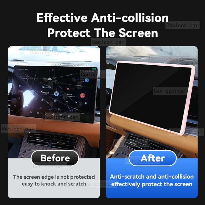 For CHERY JETOUR DASHING X-1 Silicone Screen Frame Edge Central Control Car Navigation GPS Protector Auto Accessories