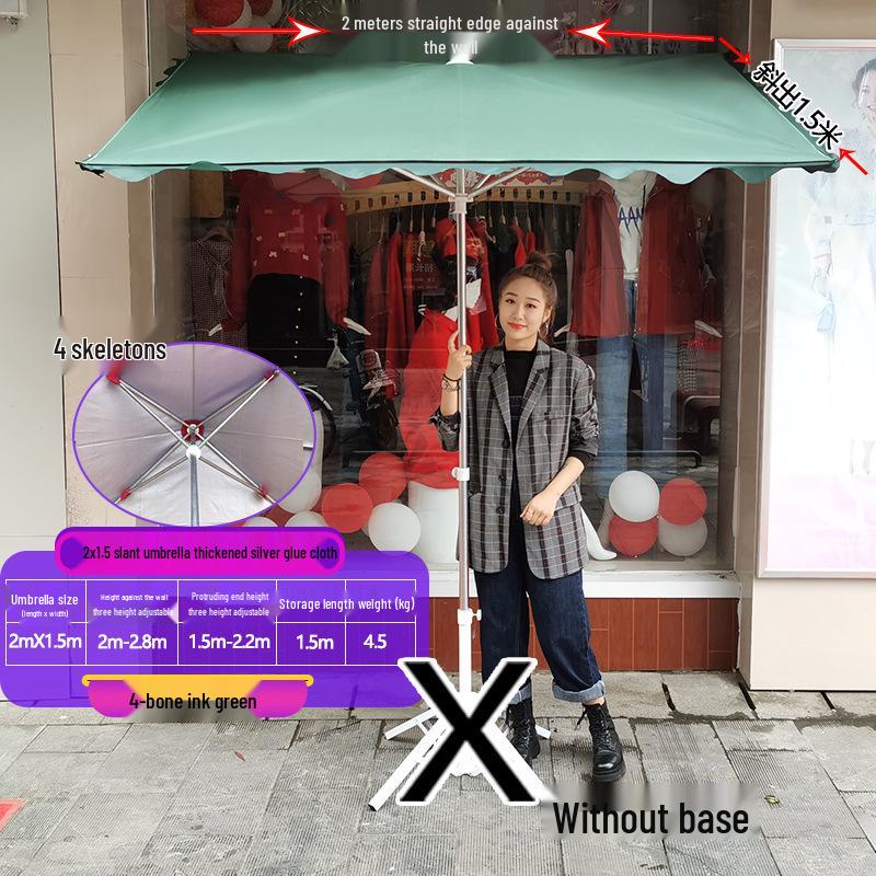 Commercial Outdoor Tilting Sunshade Umbrella: Large, Foldable, Thickened Awning for Sun Protection