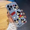 Mickey Cartoon Apple 15/14/13 Phone Case 14Promax Transparent 15Pro Soft Cute 11/12 All Inclusive