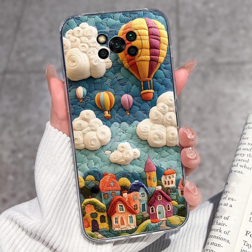 Clear Phone Case For Xiaomi Poco X3 X4 NFC X5 X6 X7 Pro F4 GT F5 Soft TPU Casing Retro Pocket Watch Patterns Shockproof Shell For Xiaomi Cover Capa