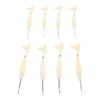 8Pcs Crochet Hook ABS Fish Tail Handle Aluminum Hook 2.5mm to 6.0mm Ergonomic Handle Crochet Hook Se