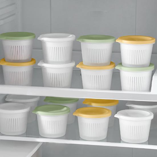 Storage Box, Draining Water Freshness Keeper, Keeps Food Fresh Food-Safe Container, for Garlic And Onions