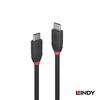 LINDY BLACK LINE USB Gen 2x2 Cable 0.5m 3.2 Type-C (Model Number 36905)
