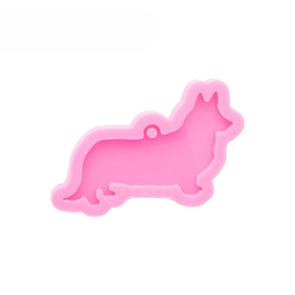 Hunde Silikon Gießformen für Schlüsselanhänger - Epoxid DIY Schmuck Handwerkzeug - Harz Schmuckformen
