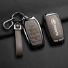 Alloy Leather Car Remote Key Case Cover Shell Fob For Toyota Prado Land Cruiser Camry Alphard VELLFIRE PREVIA Auto Accessories