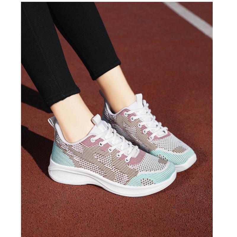 Fashion 2024 Spring New Colored Weaving Sports Shoes Trendy Casual Shoes Soft Sole Lightweight Running Shoes