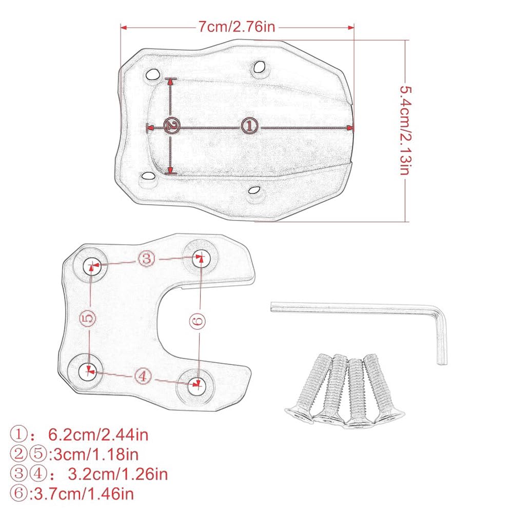 PRO PCX125 PCX150 2018 2019 2020 PCX160 2018-2021 Motocyklový boční stojan s patkou, rozšiřující podložka