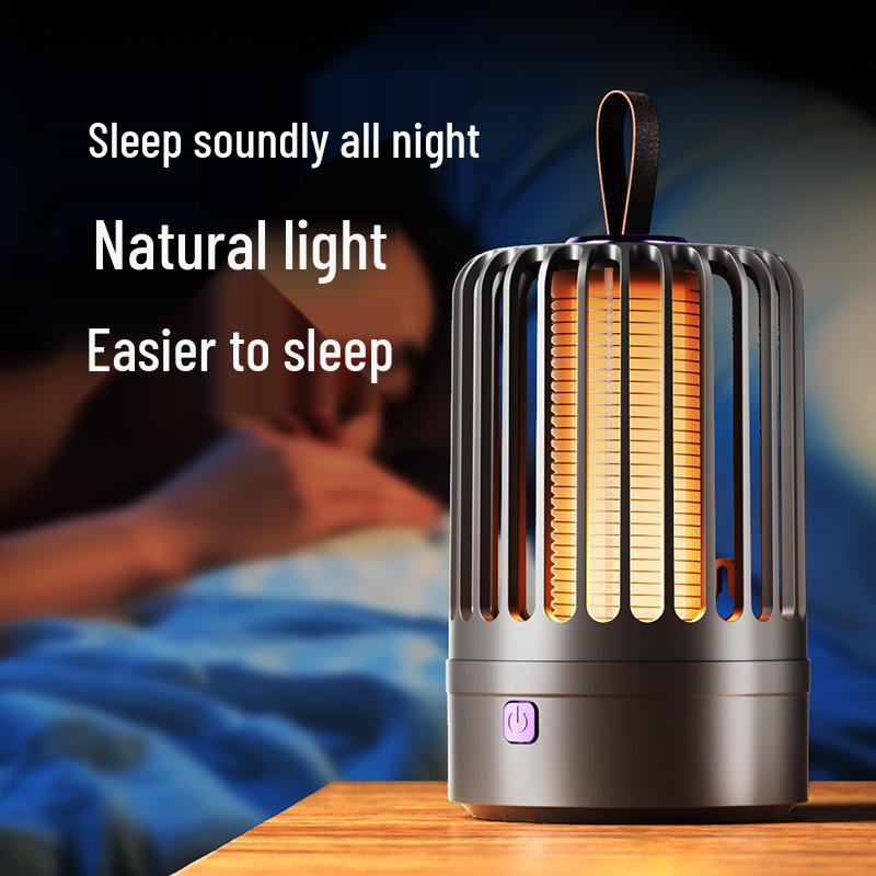 Electric USB Mosquito Killer Lamp: Outdoor Household Repellent with Suction Trap and Shock Technology.