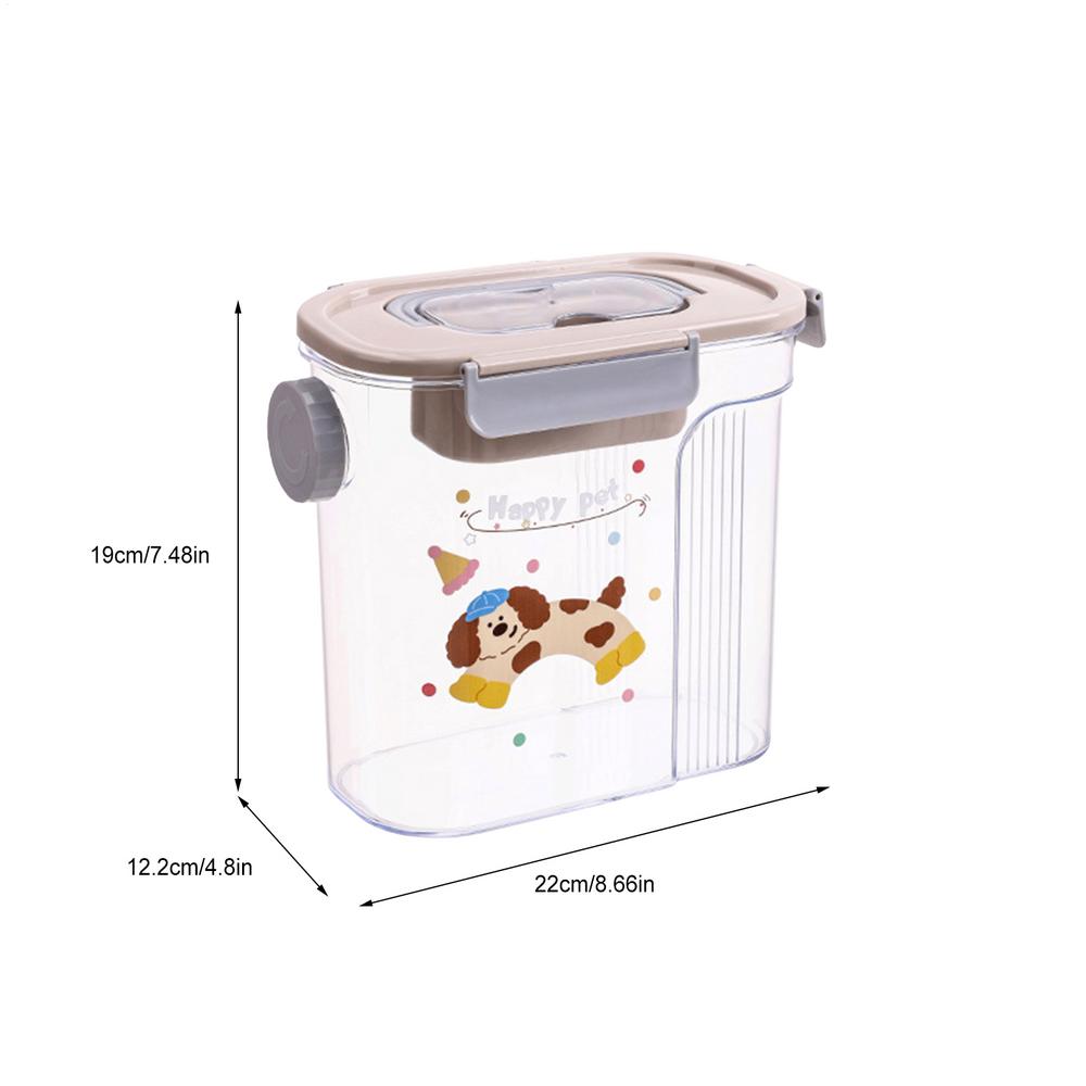 Cat Treat Container Portable Moisture Proof Cat Treat Storage Jar For Cereal Rice Flour Countertop Home Kitchen Dining Room