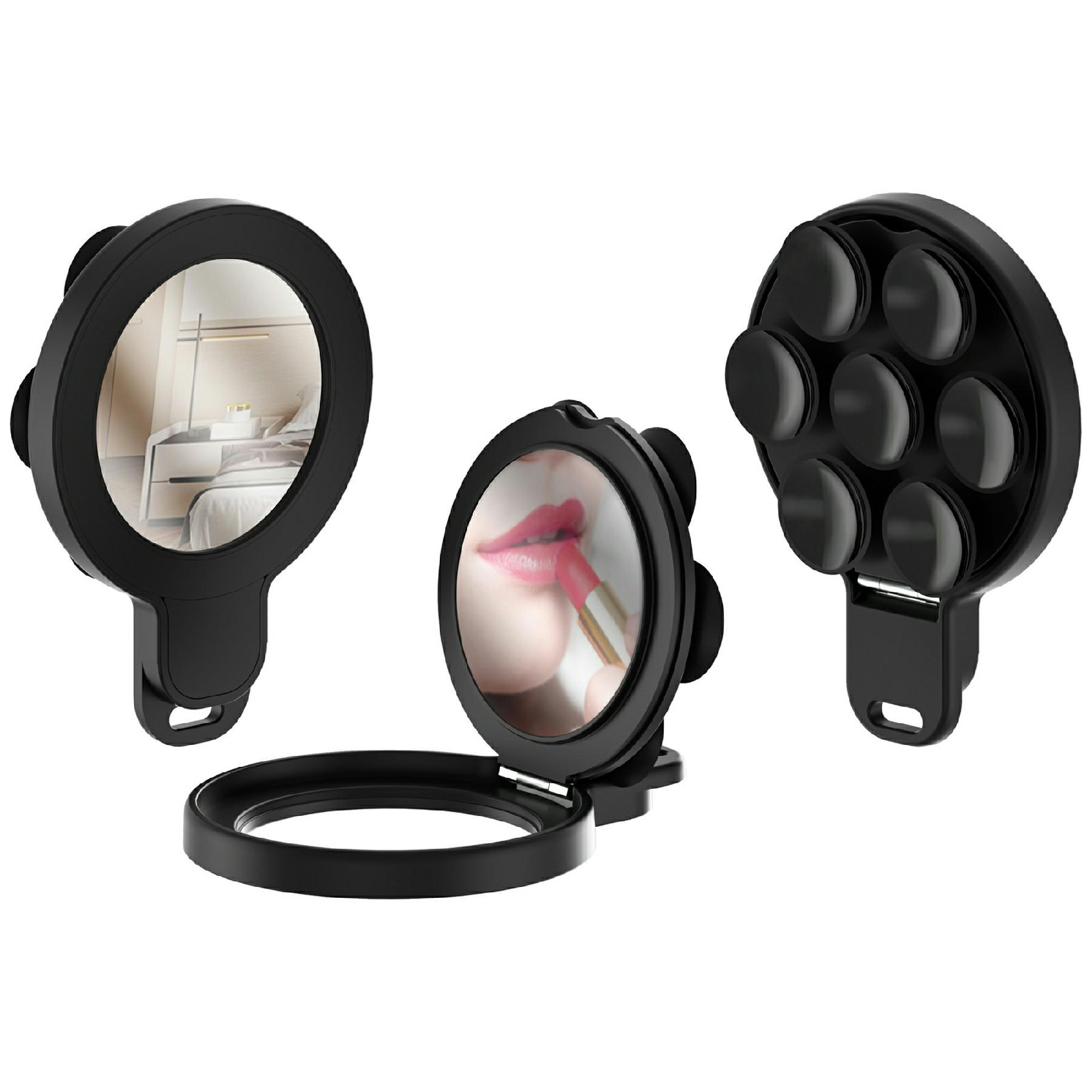 

Silicone Suction Cup Mirror Stand Compatible wth MagSafe Magnetic Mount with Built-in Mirror A