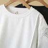 T-shirt Women Cotton Summer Casual Large Size Loose Round Neck Lacework Pullover Short-sleeved Tops