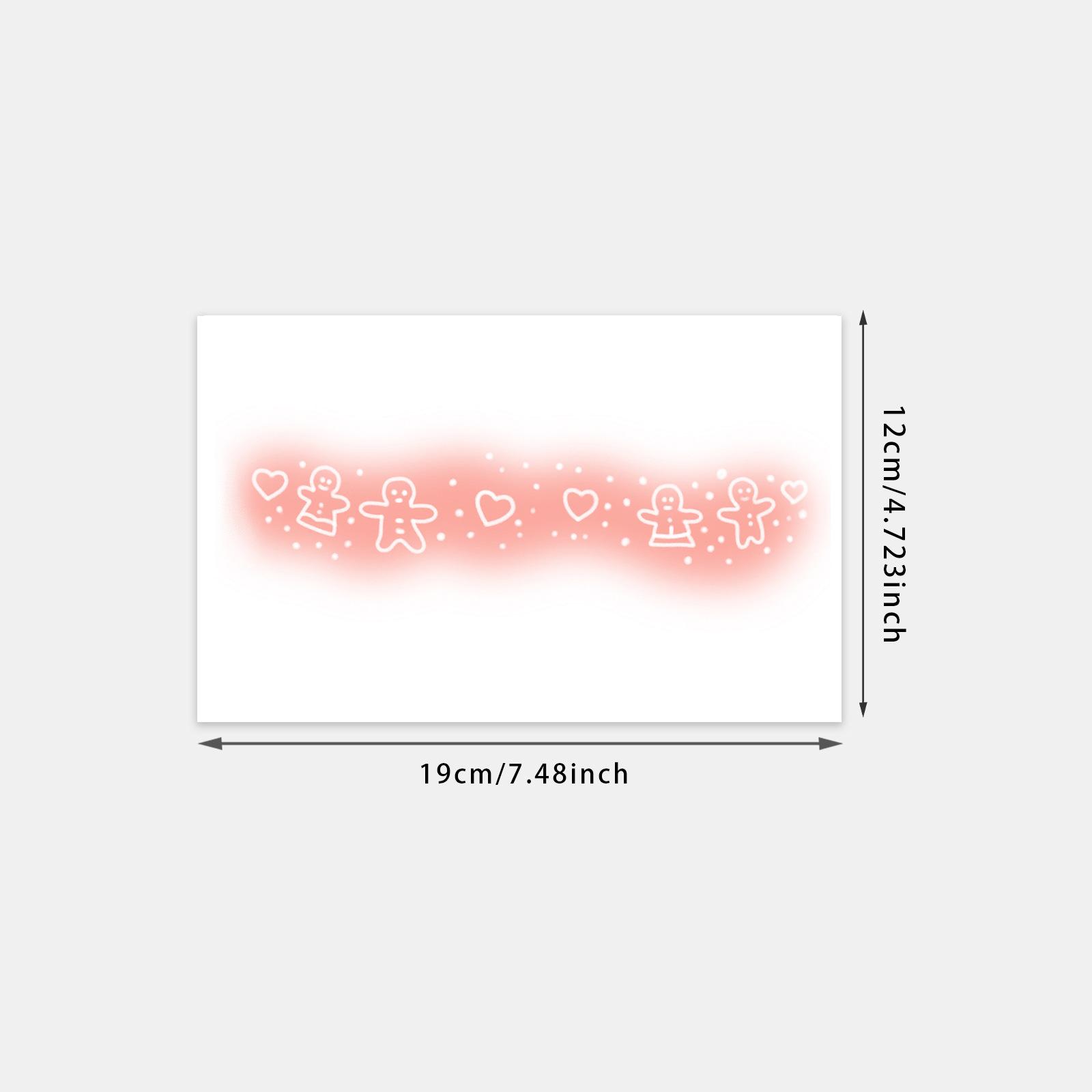 Christmas Tattoo Sticker Waterproof Women S Lasting Christmas Love Makeup Face Sticker Tattoo Sticker 19*12