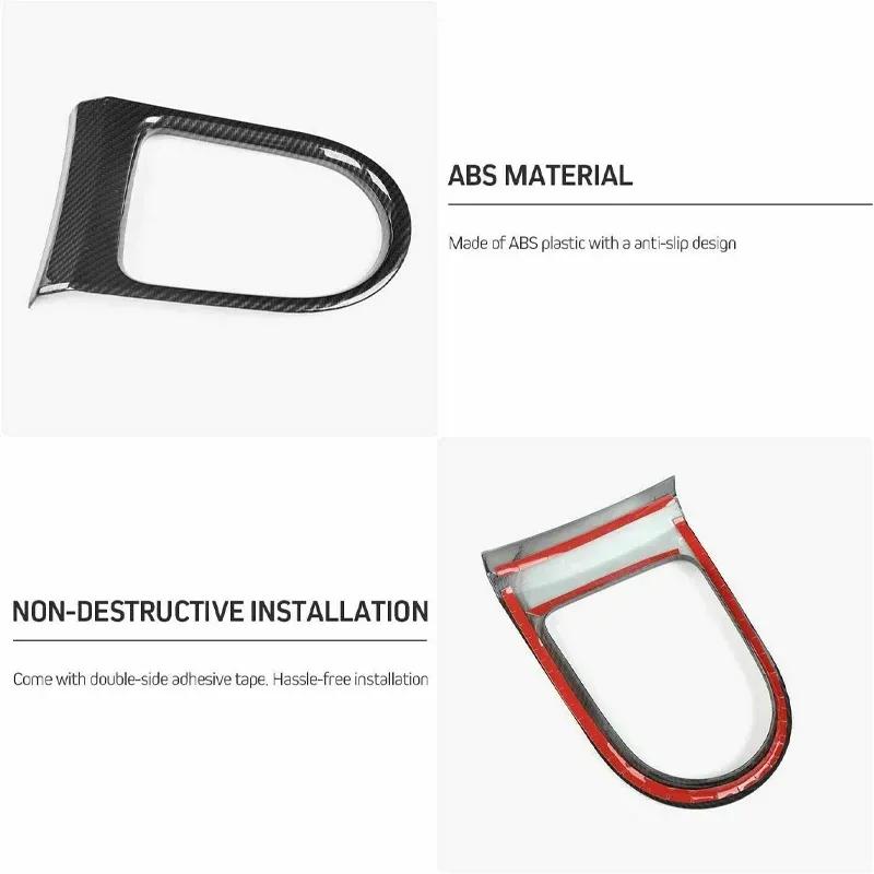 For Ford Mustang 2015 2016 2017 2018   Carbon Fiber ABS Car Interior Center Gear Shift Box Panel Cover Trim Decor Style