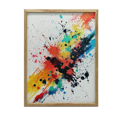 Color Explosion Color Explosion, 30X40 Cm, Dark Brown Wooden Frame, 230 Gsm Matte Paper