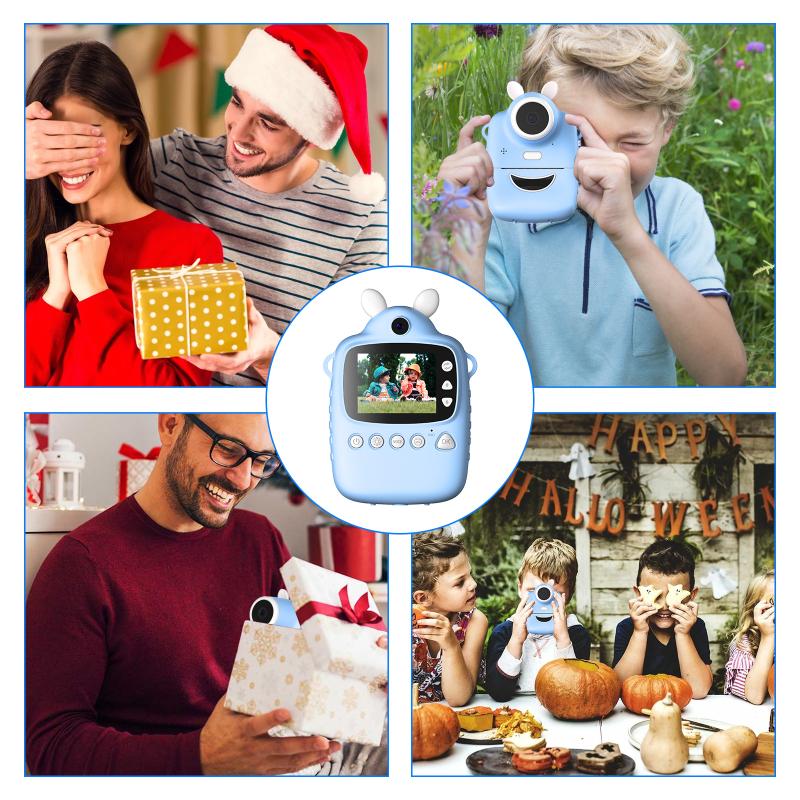 P1 Children Instant Camera Mp3 Printing Camera With Print Paper 2.4-inch HD Camcorder For Girls