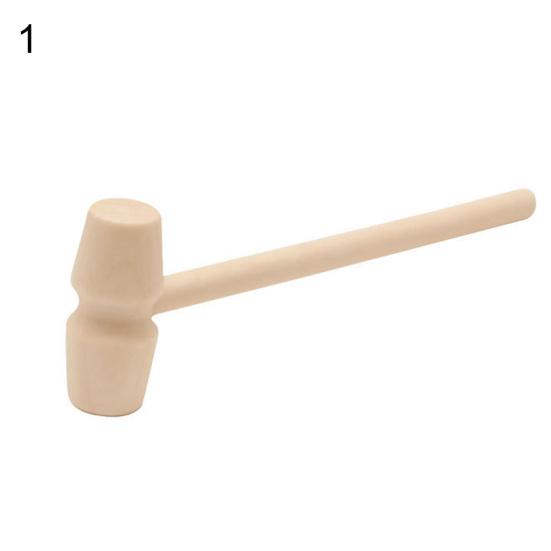 5Pcs Mini Wooden Unpainted Hammer Mallet Pounding Gavel Kids Educational Toy