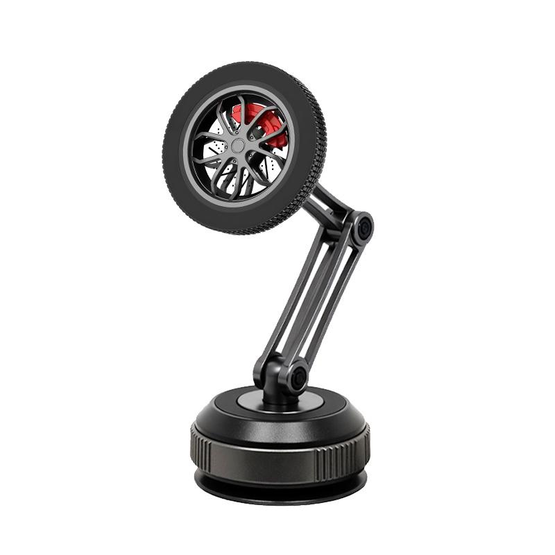 Metal Universal Vacuum Magnetic Car Phone Holder Mount Adjustable Suction Foldable Phone Stand for Mirro Gym Bath Shower Home