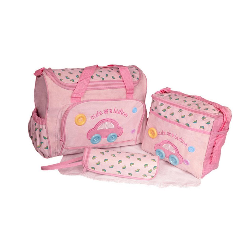 4 Delen Oxford Stof Baby Luiertas Set Handige Baby Luiertas Set Ideaal voor Reizen Winkelen of Parkwandelingen