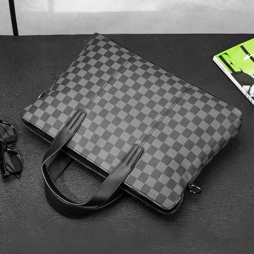 Business Bags Men'S Handbags, Plaid Briefcases, Shoulder Bags, Messenger Bags, Backpacks, Trendy Computer Men'S Bags