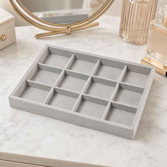 Jewelry Storage Box, with Velvet Interior Organize Tray, Durable Moisture-Proof Jewelry Case for Rings Earrings Bracelets
