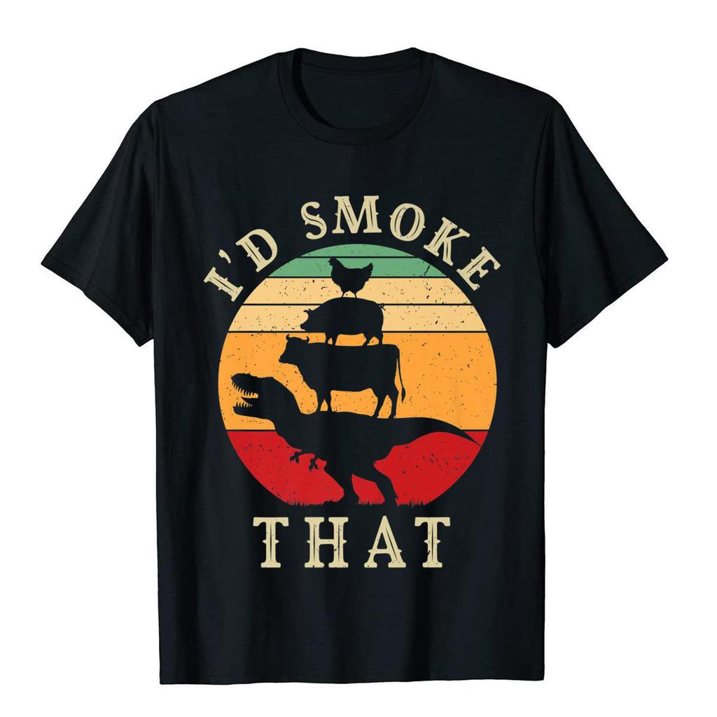 I'd Smoke That Funny BBQ Vintage Meat Smoker Grill Gift Premium T-shirt Tops Tshirt Hip Hop Co